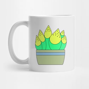 Cute Cactus Design #70: Yellow Top Succulents Mug